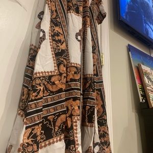 Boohoo Long sleeved faux wrap dress with self-tie